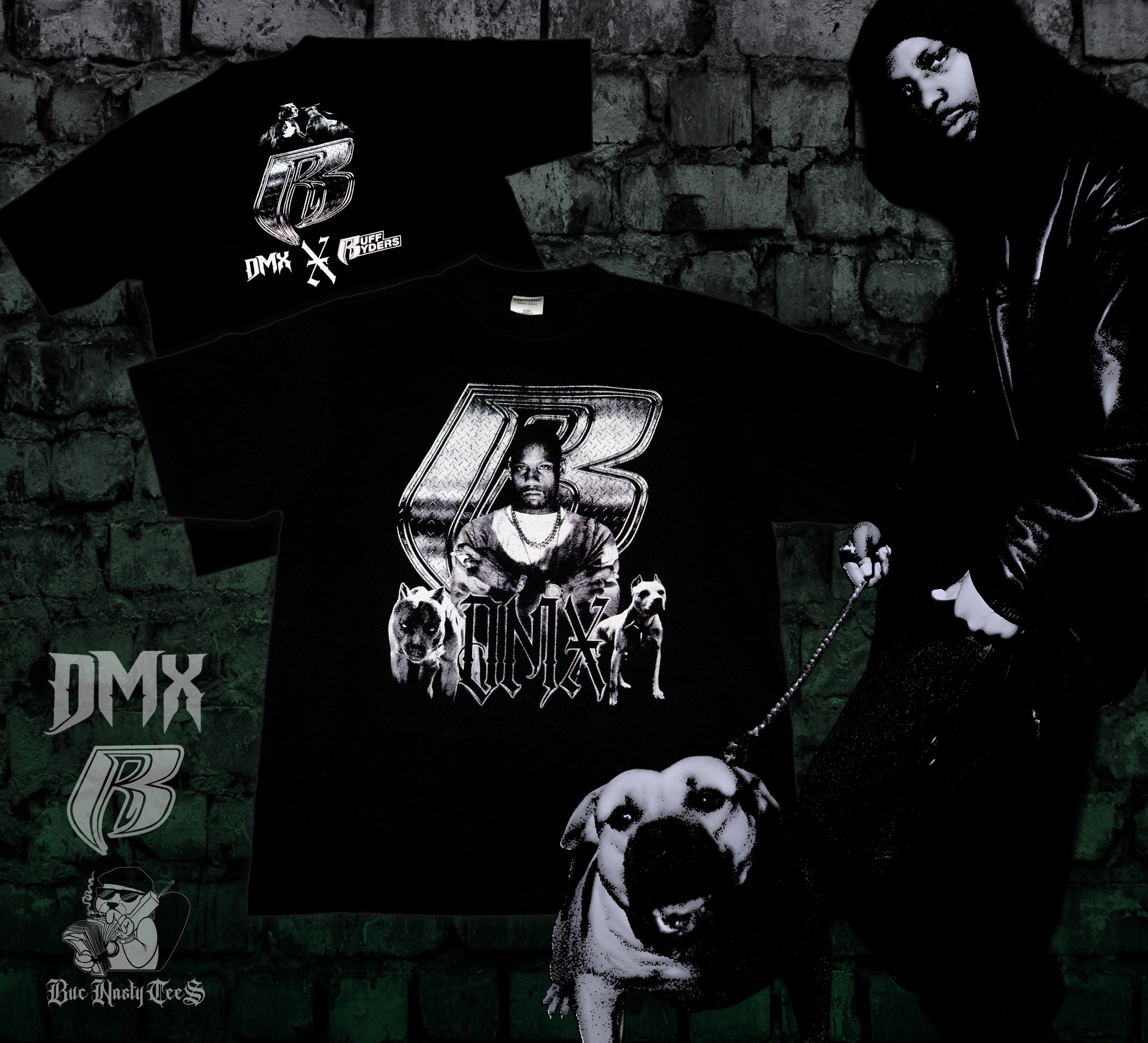 DMX shirt artwork by Buc Nasty Tees